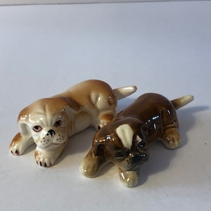 Two Goebel Vintage Porcelain Puppies. West Germany.