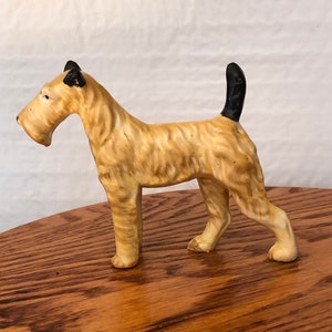 Vintage Porcelain Hand Painted Schnauzer Terrier.