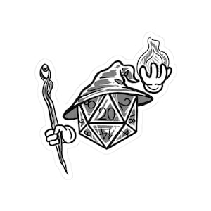 DnD Wizard Dice Sticker - Gamer&#39;s Choice Kiss-Cut Stickers