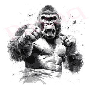 MMA fighter Gorilla Svg, MMA fighter Gorilla Vector, MMA fighter Gorilla Svg，Ape cricut, Ape Cricut, Ape Shirt, Ape Scratch Svg
