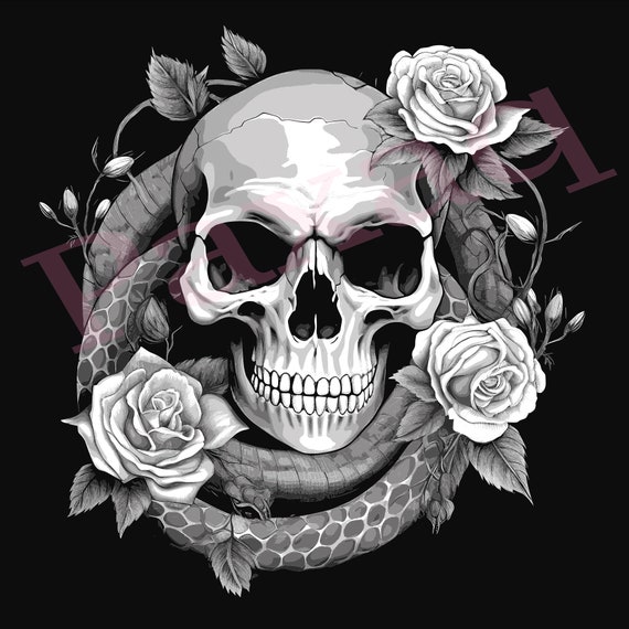 Skull & Rose Car Air Freshener Tattoo Art Flower Art Accessoires