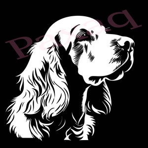 American Cocker Spaniel Svg, Lovely American Cocker Spaniel Vector, Jpg Png Pdf Svg for T-shirts, Mugs, Tattoos, Stickers, Vector for dog