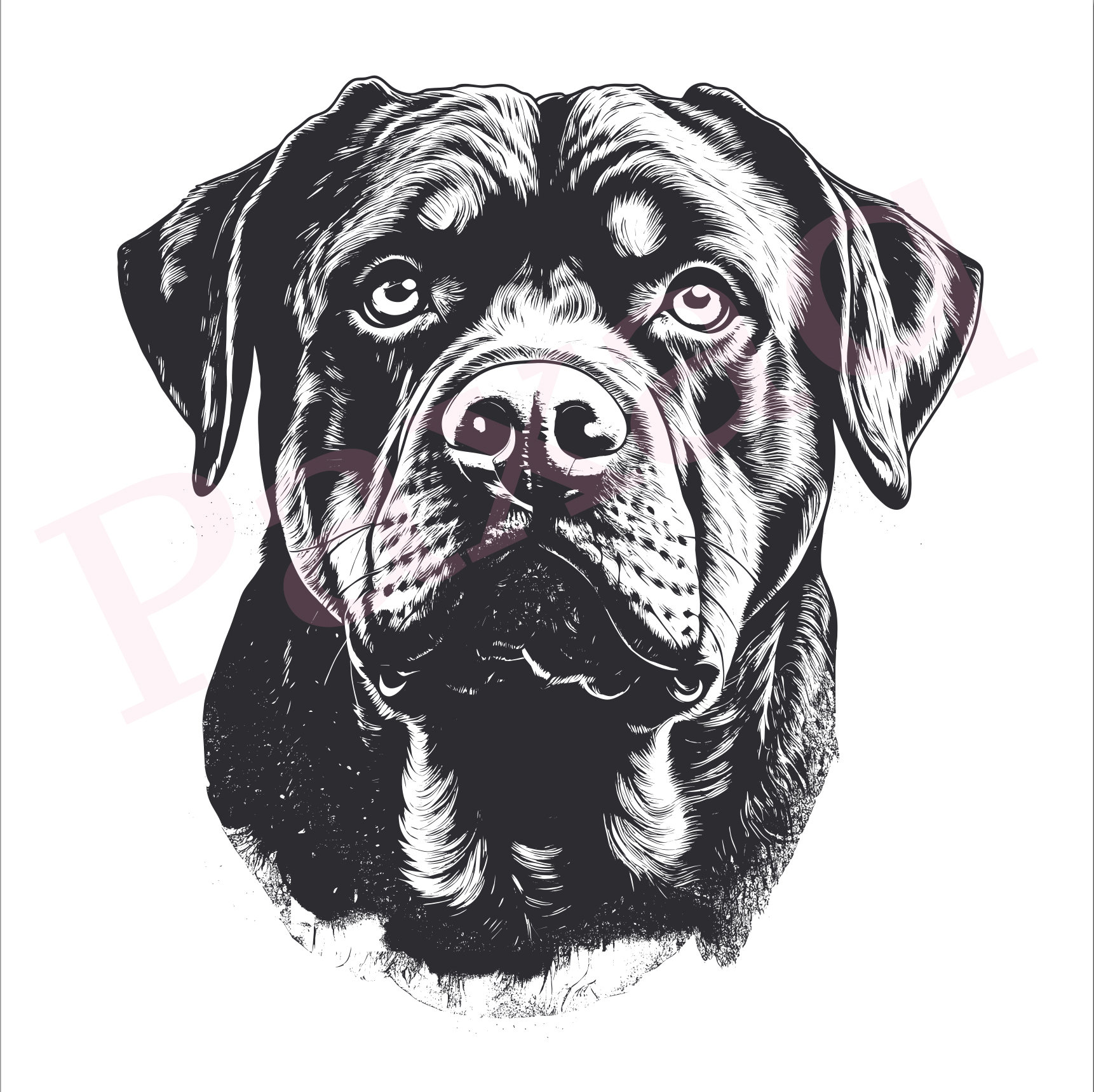 Rottweiler Svg, Loyal Rottweiler Vector, Rottweiler Vector Cutfile Png ...