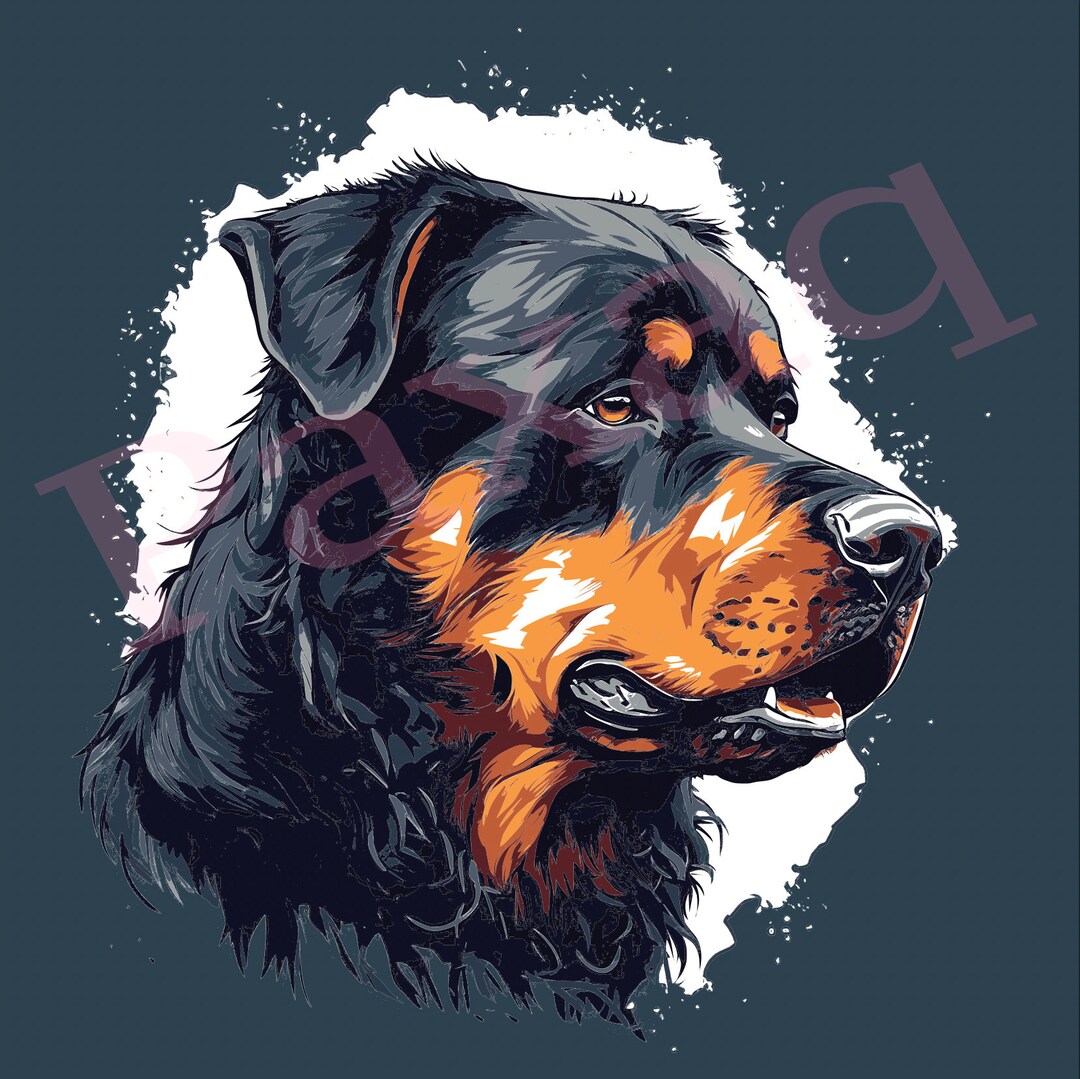 Rottweiler Svg, Loyal Rottweiler Vector, Rottweiler Vector Cutfile Png ...