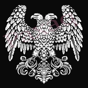 Tweekoppige adelaar Svg, augustus Eagle Vector, Jpg Png Pdf Svg voor T-shirts, mokken, tatoeages, Vector voor mythologische minnaar, commercieel gebruik