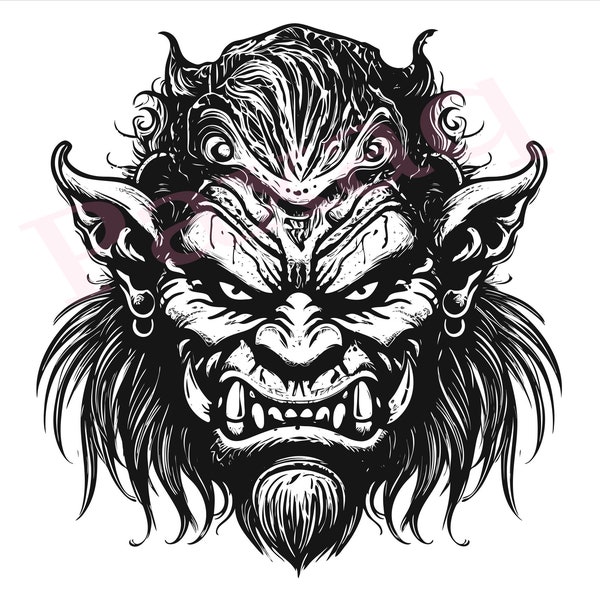 Troll Svg, Evil Troll Vector, Jpg Png Pdf Svg pour T-shirts, tasses, tatouages, autocollants, vecteur pour les amateurs de mythologie nordique, usage commercial