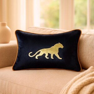 Luxury Velvet Animal Pillow Cover-Lumar Animal Throw Pillow-Animal Lover Decor-Modern Home Decor-Animal Print Cushion Cover-Decorative Decor