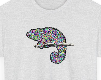 Chameleon Indecision Coloufrul Static Heavy Cotton Tee