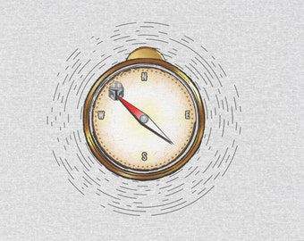 Esta es la forma en que la brújula mandaloriana unisex heavy cotton tee