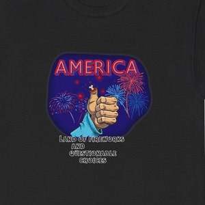 Fireworks! American Patriot Freedom 4th July Unisex Heavy Cotton Tee