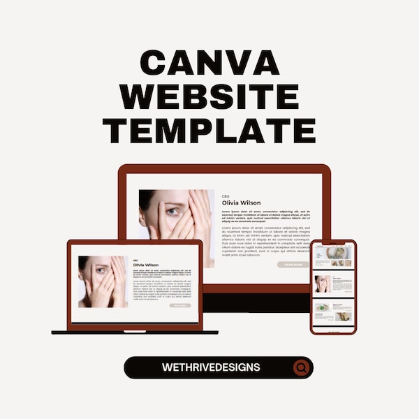 Online Shop Website Design, Canva Website Template. Single Product Website, Online Store Template, Canva Website Design, Editable Template