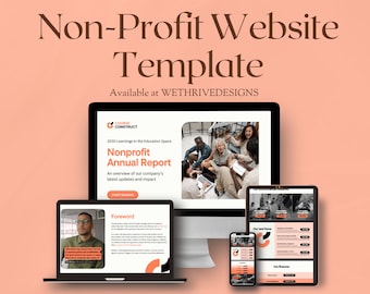 Non Profit Website Design, Course Website, Canva Website Template, Canva Template, Education Website Template, Website Design, Template