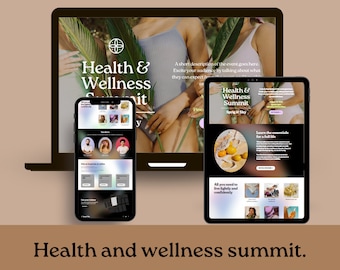 Health & Wellness Canva Template, Canva Website Template, Mental Health, Weebly Shopify Subtitute , Wix Alternative Website , Theme Template