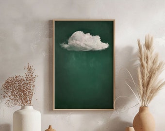 Smaragdgrüne Wolke Ölgemälde Kunstdruck Poster