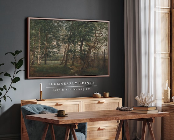 Dreyer Enchanted Forest Oil Painting Framed Canvas Art