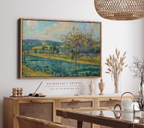 Guillaumin Orchard Field Impressionist Oil Painting Framed Canvas Art