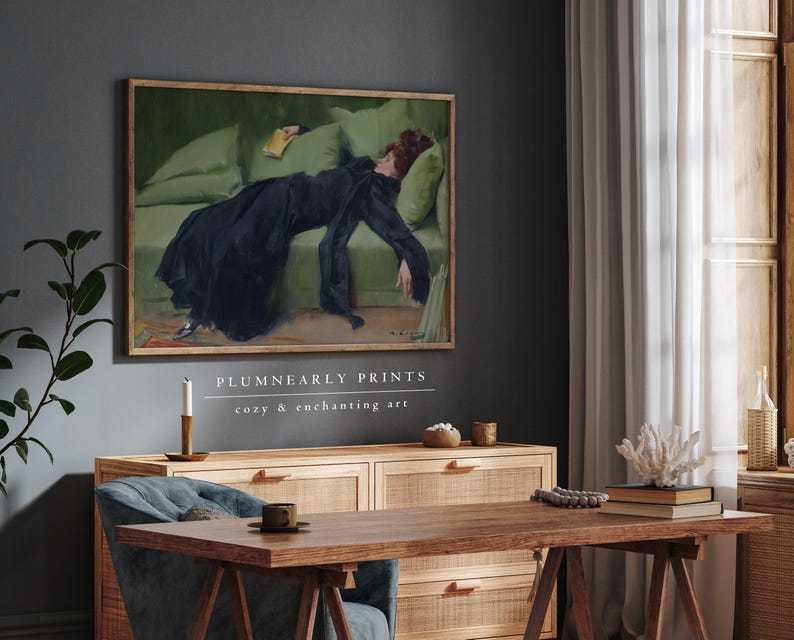 Casas Decadent Girl Portrait Oil Painting Art Print Poster - Etsy