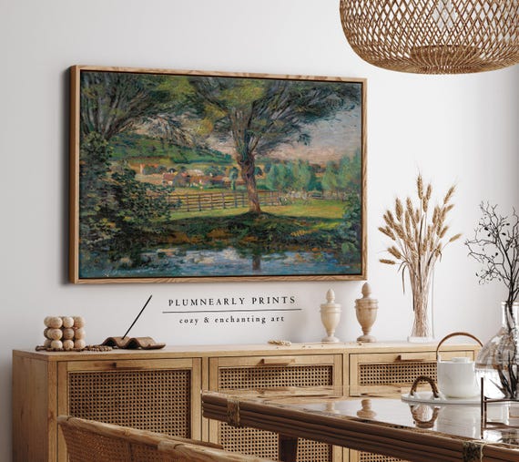 Guillaumin French Countryside Landscape Impressionist Oil Painting Framed Canvas Art