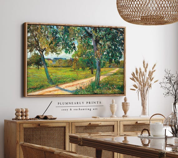 Guillaumin Vibrant Country Landscape Impressionist Oil Painting Framed Canvas Art