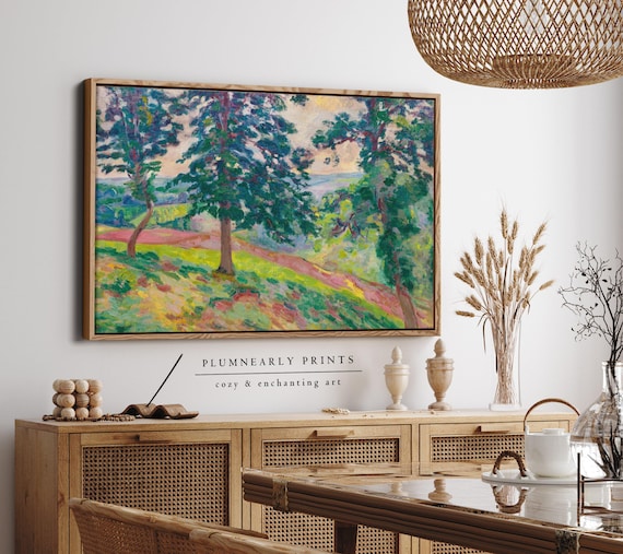 Guillaumin Scenic Forest Overlook Impressionist Oil Painting Framed Canvas Art