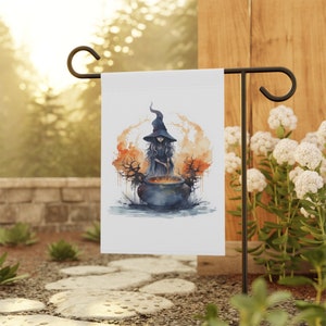 Aquarell Kessel, Halloween, Halloween Kunst, Hexenkunst, Kessel, Hexenkessel, Kesselkunst, Garten Flagge, Yard Art, Kessel Flagge, Hexe