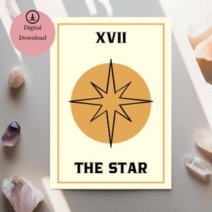 La Estrella – Póster digital A4 inspirado en el Tarot