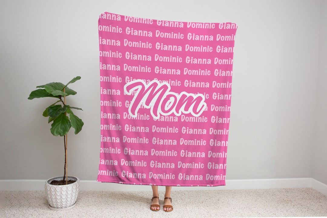 Family Personalized Fleece Blanket, Gifts for Her, Mother's Day Gift