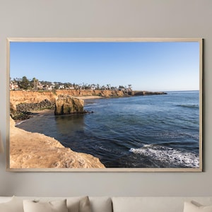 Sunset Cliffs San Diego California Fine Art Photography Print, Ocean Cliffs West Coast Landscape Wall Art for Living Room, Dorm, or Bedroom