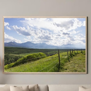 Alberta Mountain Landscape Photo Fine Art Print, Canadian Rockies Unframed Travel Poster Home Decor, Rustic Farmhouse Nature Photography