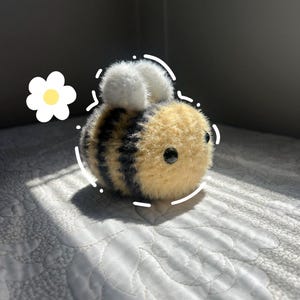 Crochet BumbleBee fuzzy Plush, gift for bee lovers | animal plushies