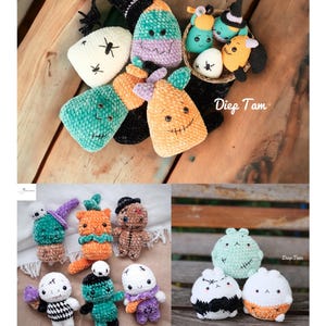 Bundle Halloween 13in1, Crochet Halloween pattern, amigurumi halloween, halloween crochet patterns, crochet ghost, halloweengifts