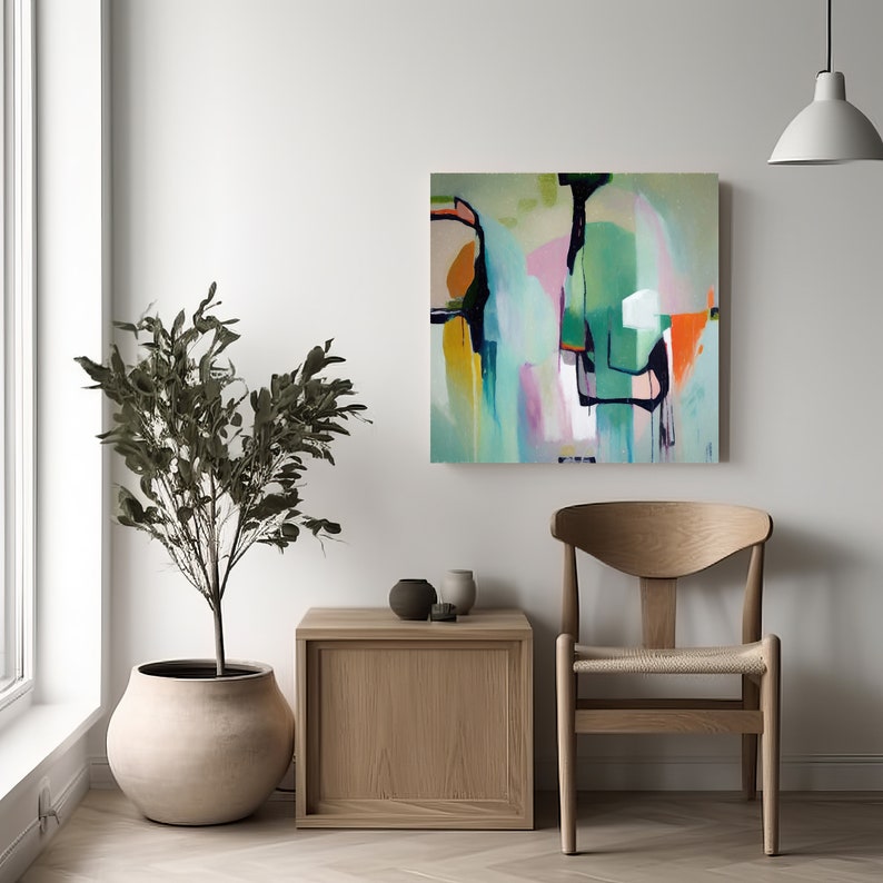 Vibrant Oasis Abstract Printable Art Modern Abstract Wall - Etsy