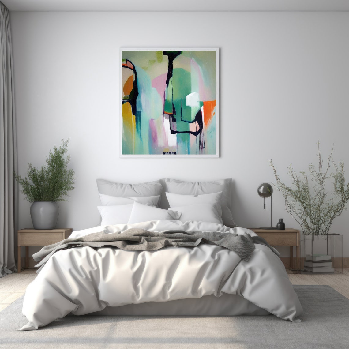 Vibrant Oasis Abstract Printable Art Modern Abstract Wall - Etsy