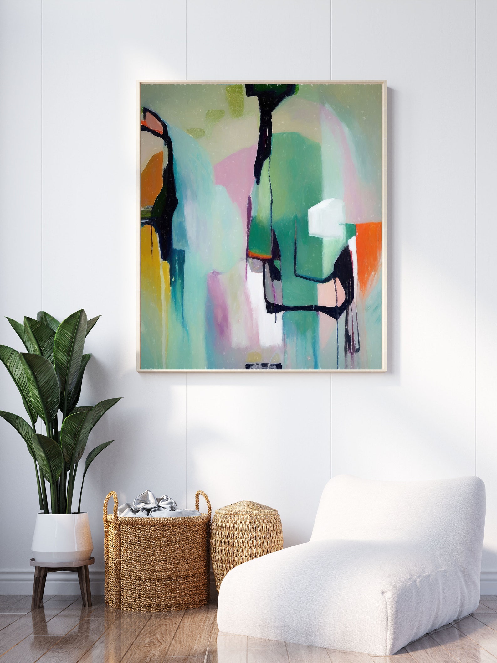 Vibrant Oasis Abstract Printable Art Modern Abstract Wall - Etsy