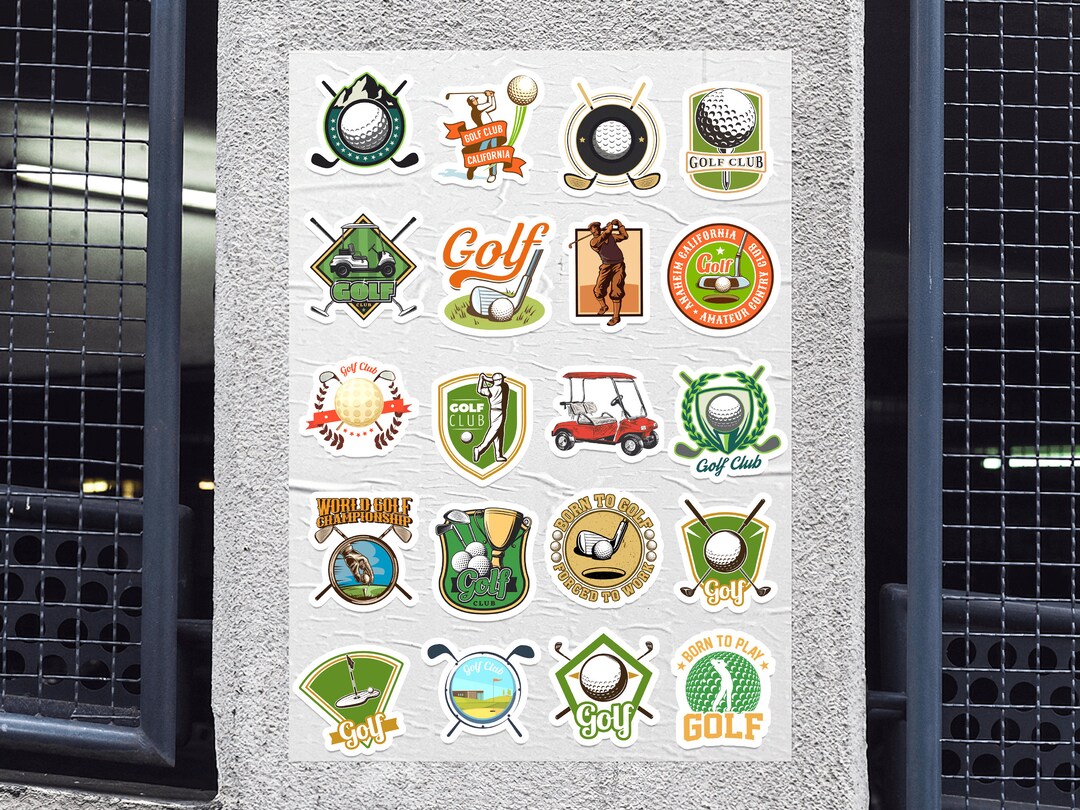 Pack 20 Pcs Waterproof Vinyl Golf Outdoor Sport Bumper Sticker Items