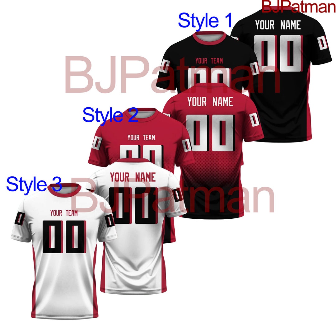 Atlanta Custom Shirts Football Customize Your Own Name and Etsy