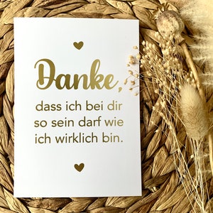 Postkarte „Danke...“ | veredelt mit Goldfolie