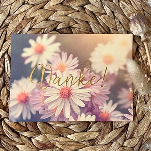 Postkarte „Danke“ | veredelt mit Goldfolie