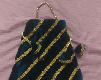 Hand made hand stitch potly bag for women