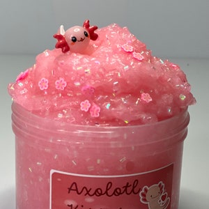 Fluffy Cloud SLIME ,2 Tone Strawberry Bear Fluff Slimes, ASMR, Famous Shop,  Gifts for Girls Boys Teens Friends Girlfriend, Valentines Day 