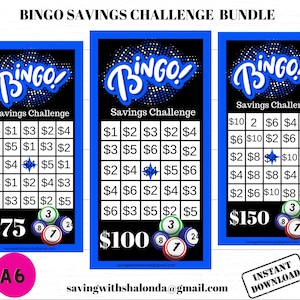 A6 BINGO Spaaruitdagingbundel/Mini Spaaruitdaging-BLAUW