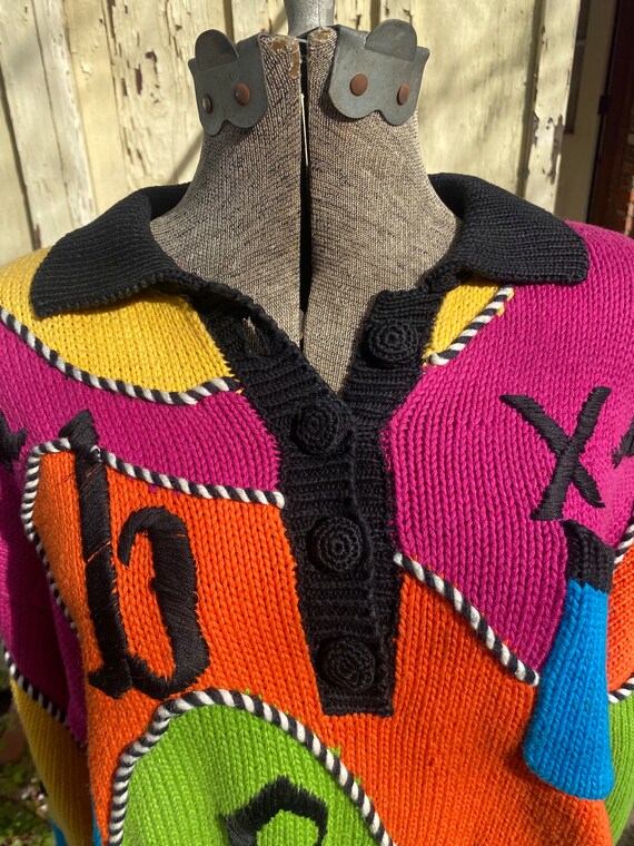 RARE 1980s Alphabet Sweater, Lisa Nichols Sample - image 7
