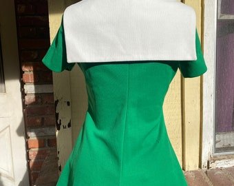 1960s green sailor bib top