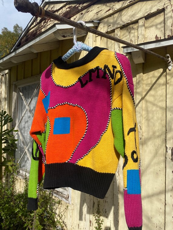 RARE 1980s Alphabet Sweater, Lisa Nichols Sample - image 9