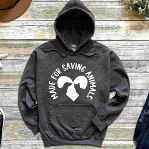 Saving Animals Sweatshirt, Animal Lover Hoodie, Animal Rescue Sweater, Dog Mom Sweatshirt, Custom Animal Sweater, Animal Shelter Hoodie