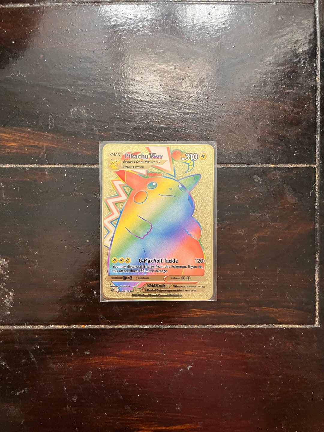  Foto zu Pokémon Gold Plated Rainbow Pikachu VMAX Card - Etsy 