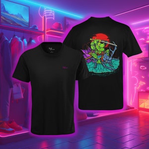 Hop to Honor: Embrace the Samurai Spirit with our Fearless Frogurai Tee, a Unique Fusion of Courage, Wit, and Amphibious Mastery!