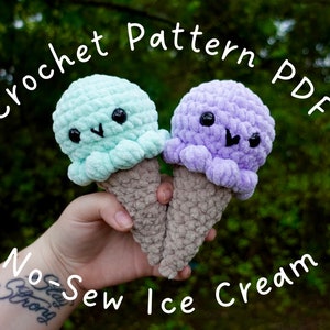 Patron de crochet de crème glacée sans couture | Patron PDF uniquement