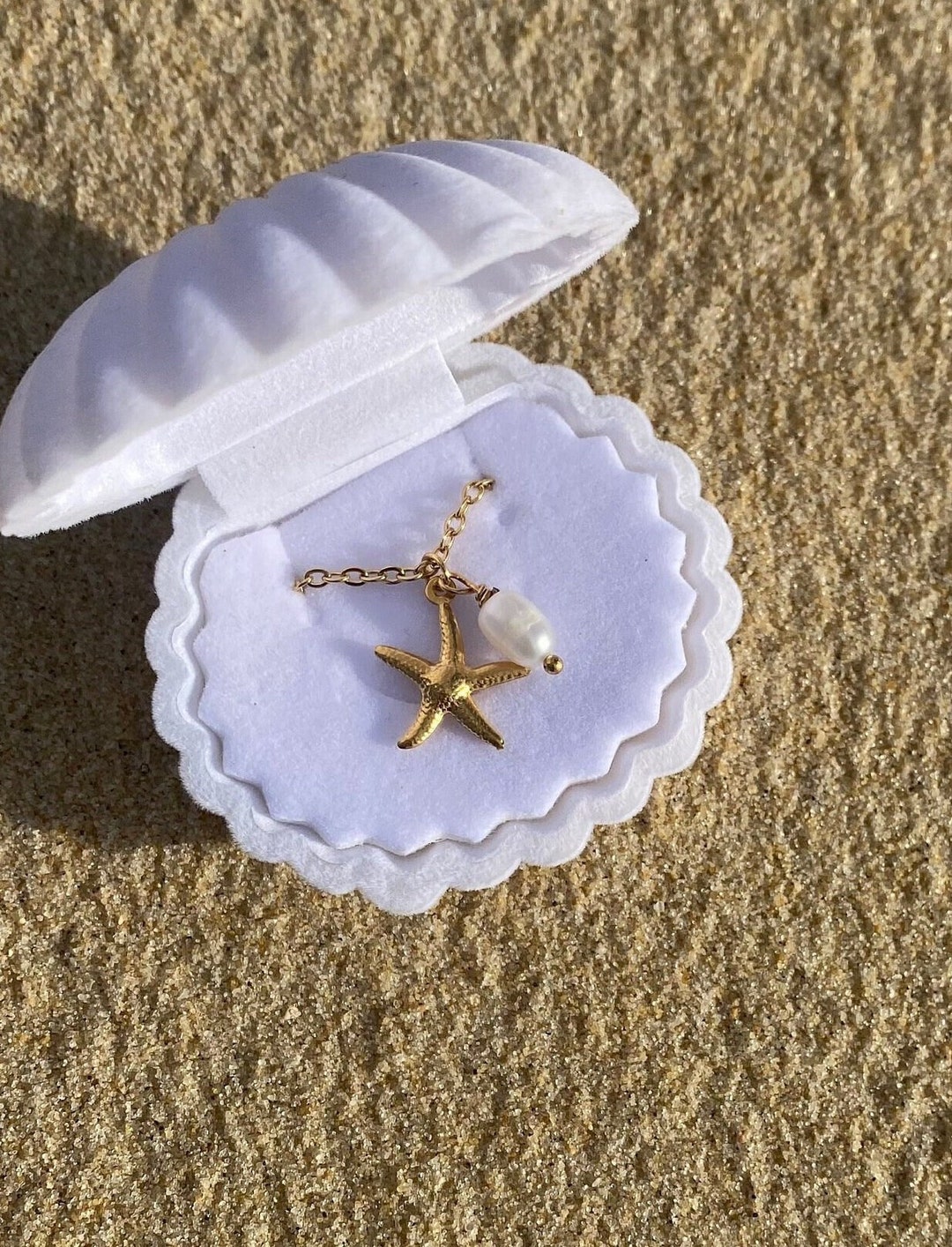 Collier Étoile De Mer Doré – Bijou Bohème Plage, Pendentif Réglable Femme