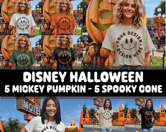 Magic Kingdom Halloween Mockup Colorways Bundle, Oversized Tee Bundle, Aesthetic Mock, Vacation Mocks, Theme Park Mockup, Outdoor Mock, AAPI
